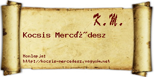 Kocsis Mercédesz névjegykártya